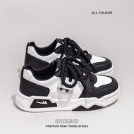 Warrior | รองเท้าผ้าใบลายแพนด้า Warrior สำหรับผู้หญิง ฤดูใบไม้ร่วง 2025 รองเท้าผ้าใบลำลองแบบหนาใหม่