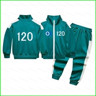YG 2PCS/set Squid Game season 2 coat hoodie and pants for kids number 388 246 230 333 120 sportwear
