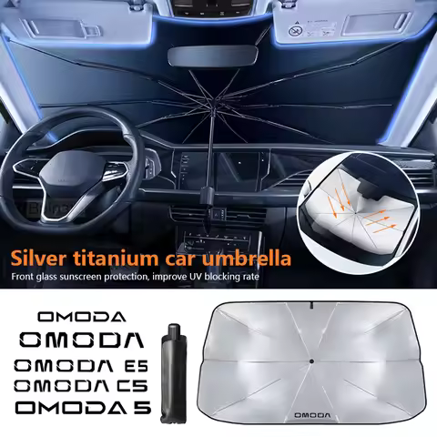 Car Windshield Sun Shade Blocks, UV Ray Reflector Umbrella, For Chery Omoda C5 5 E5 Omoda O5 GT 2022