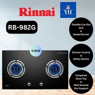 RINNAI 2 BURNER 5.0kW BUILT IN HOB RB-982G