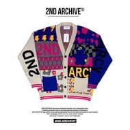 2ND ARCHIVE Multi-Pattern Bear Cardigan