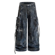 CYRUS Wide Leg Jeans with Box Pockets Streetwear Form Baggy Unisex Style