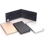 Dual Aluminum Alloy Bluetooth Keyboard f66 Wireless Keyboard Bluetooth Tablet Mini Folding Keyboard 