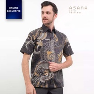 KEMEJA Asana Batik Short Sleeve Shirt Selayar - Brown