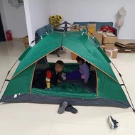 Foldable Camping Tent Fake Double-Layer Tent Automatic2Door No Window Quickly Open Camping Tent Outdoor