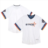 IMPORTED EMBROIDERED HOUSTON ASTROS STROM CITY EDITION BASEBALL JERSEY WHITE biru