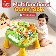 Toddler Activity Table Musical Light Game Table Early Development Learning Toy for Baby Boys Girls