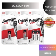 A23 , A27, E90 Energizer Alkaline 12V Specialty Battery