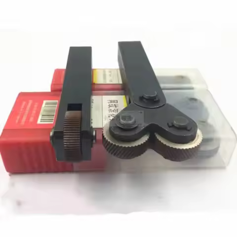 Single and double wheel knurling tool 0.4mm-2mm wheel linear pitch knurling set steel lathe cutter h
