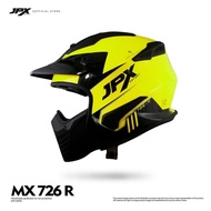 Jpx Full Face MX-726R Helmet - Fluorescent Yellow Gloss Black
