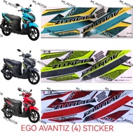 EGO AVANTIZ BODY COVER STICKER STRIPE COVER SET AVANTIZ 125 (4) CYAN GREY RED