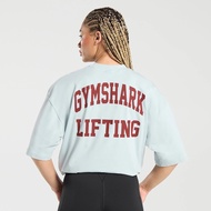 Gymshark's  Women's Sports Fitness Loose Letter Oversized Short Sleeved T-shirt for Couples
