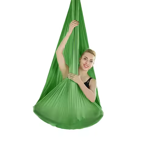 1.5mX2.8m Aerial Yoga Hammock Elastic Silk Yoga Flying Swing for Anti-Gravity Body Building Pilates 