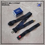 Safety Belt Universal Black 3-Point Manual Car Safety Belt/