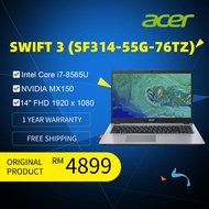 ACER SWIFT 3 (SF314-55G-76TZ) Sparkly Silver NVIDIA MX150 14" Resolution1920 x 1080
