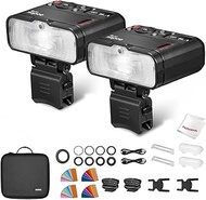 Godox MF12 Macro Flash 2-Light Kit, 2.4GHz Wireless Control, 0.01 to 1.7 s Recycle Time, 3.7V/6.29W 