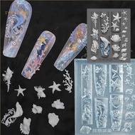REDD Whale and Shell Silicone Stamp Molds for Unique Ocean Theme Nail Art Creations Home Manicure Ac