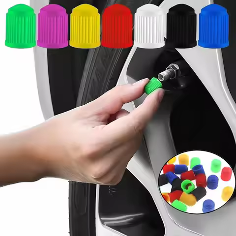30/60/120PCS Car Plastic Tyre Valve Cap Colourful Dust Protection Cap with Seal Bicycle Valve Dust P