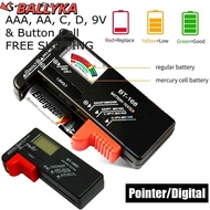 BALLYKA Battery Volt Tester Digital Button Cell AAA/C/D/9V/1.5V BT-168 Voltage Checker