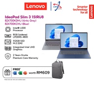LENOVO IDEAPAD SLIM 3 15IRU8 82X700KCMJ / 82X700KDMJ 15.6" LAPTOP ( INTEL U300 8GD5 512SSD / WIN11H 
