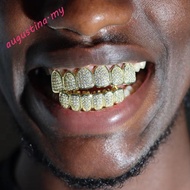 AUGUSTINA Hiphop Teeth Grillz, Hip Hop Removable Design Teeth Grillz Set, Punk Jewelry Rhinestone To