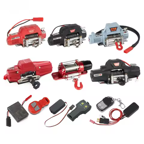 Scale RC Winch Wireless Remote Controller Recovery Hook for 1/10 Crawler Car TRX4 TRX6 SCX10 Wrangle