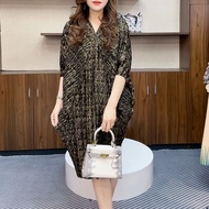 2025 original Issey Miyake Pleated Plus Size Fishtail Womens Tassel Loose Fashion Bat Temperament Sl