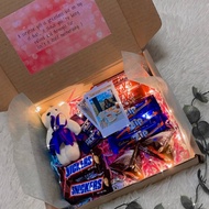 Choco Gift Box + 25pcs Lomocard + Mini Bear + Fairly Light + Wishes Sticker + Flower
