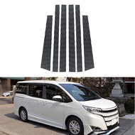 6pcs Car Door Window Pillar Posts Trim Cover Decal Stickers for Toyota Noah Voxy Esquire R80 2014-20