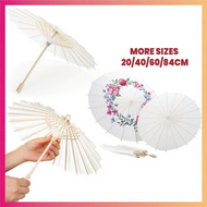 Payung Kertas Plain Paper Parasol Japanese Umbrella-Kids/DIY Drawing/Wedding/Party/Shooting