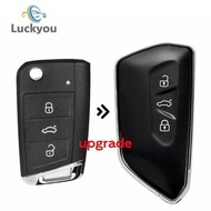 Car Key Shell VW Golf 8 Polo Tugn for Skoda Superb Octavia SEAT MQB Flip Upgrade Card HU66 HU162T