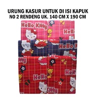 URUNG KASUR KAPUK NO 2 RENDENG SEPASANG UKURAN 140X190 CM MOTIF KARAKTER BONEKA HELLO KITTY SARUNG KASUR ISI KAPUK KULIT KASUR KAPUK BISA COD