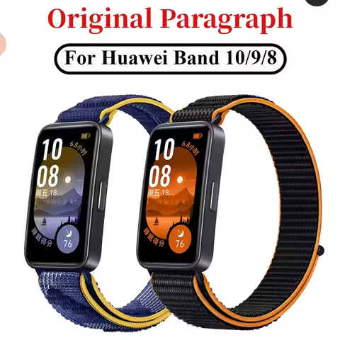 Sports Nylon Loop Strap for Huawei Band 10/9/8 Official Replacement Bracelet Belt Huawei Band 9/10 W