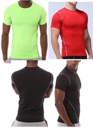 Men tight fit sports gym compression shirt tshirt 092
