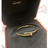 Cartier 卡地亞 JUSTE UN CLOU 釘子手環 黃18K金 16號 盒單齊全 / 蒂芬妮 Tiffany 情人節 聖誕節 生日禮物