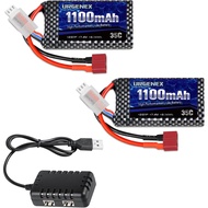 Bateri Lipo URGENEX 7.4V 1100mAh 35C(Burst 70C) Palam T Gaya Dekan 2S Bateri RC Boleh Dicas Semula S