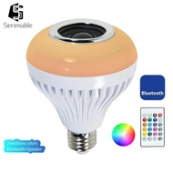 [Serenable] 5-7W LED RGB Speaker Bulb Light Dimmable Music Lamp Night 0V with Remote Control, E27 Sc
