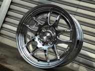 New Car Sport Rim WORK EMOTION CP2 Wheels - 15x7J 8x100/114.3 ET35 Chrome - READY STOCK