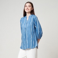 MCB - Women's Regular Basic Stripe Freja Blue Blouse Size L | 5507104