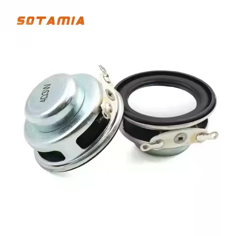 SOTAMIA 31mm Full Range Audio Speaker 1 Inch 4R 3W 4 Ohm 3W Round PU Side Bass Speaker Home Loudspea
