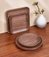 胡桃木收納盤  玄關擺件收納 桌面收納