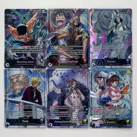 One Piece TCG OPCG English Leader Card OP12 Leader Card Set Zoro Rayleigh Kuzan Sanji Rosinante Koal