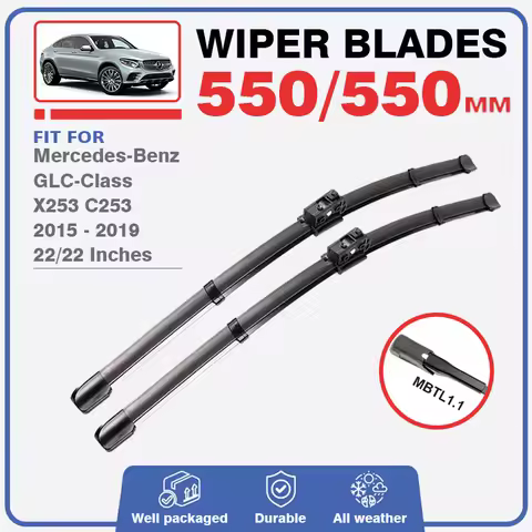 Front Wiper Blades For Mercedes Benz GLC Class X253 C253 2015 - 2019 Coupe Windshield Windscreen Win