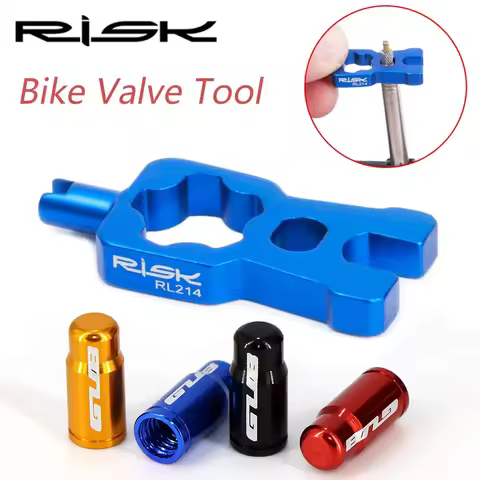RISK 4 IN 1 Bike Valve Core Tool Multifunction Wrench Bicycle Schrader Presta Valve Core Installatio