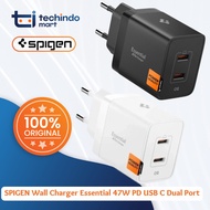 IPHONE SPIGEN Wall Charger Essential 47W PD USB C Dual Port for Samsung Universal Fast Charging Adap