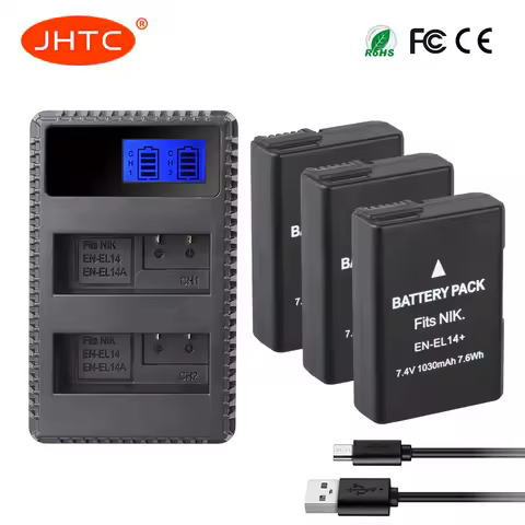 Battery EN-EL14 1030mah For Nikon D3200 D3400 D3300 D3100 D5100 D5200 D5300 D5600 Camera Battery ENE