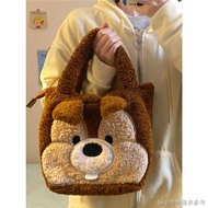 [Autumn Winter Sweet Furry Edge Bag] [Portable Messenger Bag] Winter Chipmunk Plush Bag Female 2022 