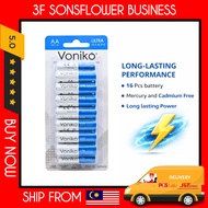VONIKO LR6 1.5V Batteries AA Ultra Alkaline (16pcs)