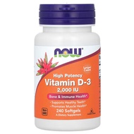 NOW Foods, Vitamin D-3, High Potency, 2,000 IU, 240 Softgels