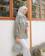 Revany ID - Amarilis Blouse Batik Kerja Katun Atasan Batik Wanita